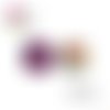 X2 cabochons fleuris 14mm
