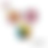 X3 cabochons feuille 14mm