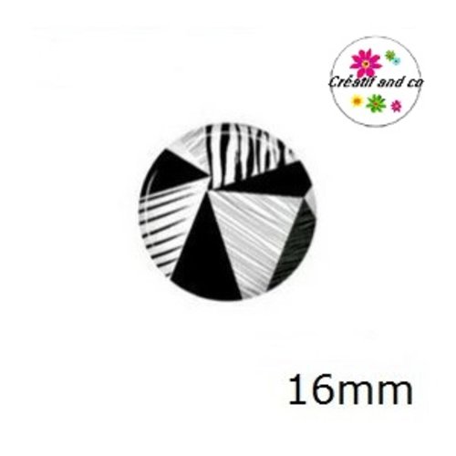 Cabochon motif géométrique 16mm