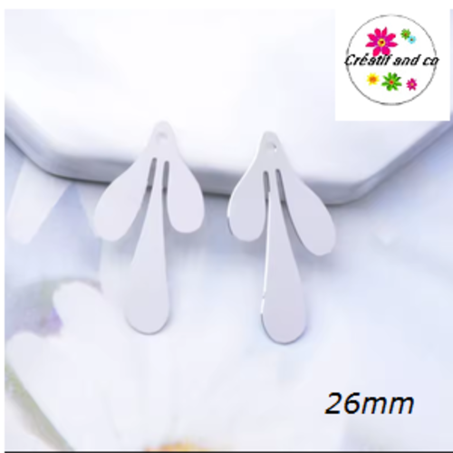 Breloque estampe pendante argent 26mm