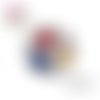 X2 cabochons fleuris 14mm