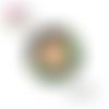 X2 cabochons fleuris 14mm