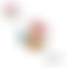 X2 cabochons fleuris 14mm