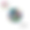 X2 cabochons feuilles et fleurs 14mm
