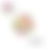 X2 cabochons fleuris 14mm