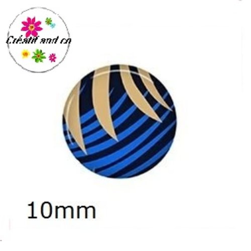 X2 cabochons feuilles 10mm