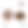 Puce oreille fleur bois 17mm