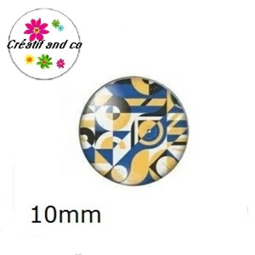 X2 cabochons à motif 10mm