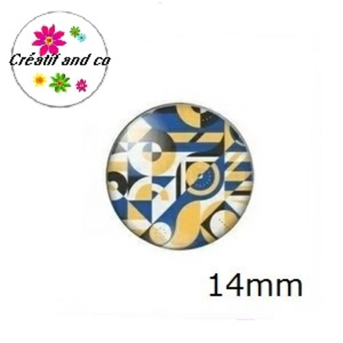 X2 cabochons à motif 14mm