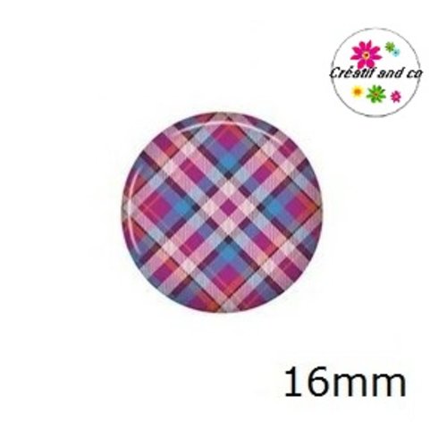 X2 cabochons à motif 16mm