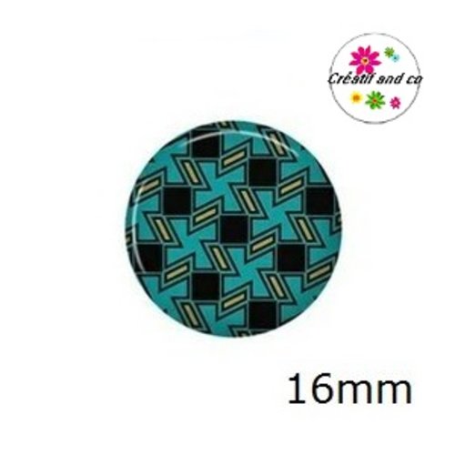 X2 cabochons à motif 16mm