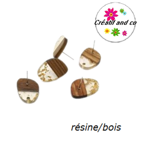 Puce oreille  en résine et demi-bois 20mm