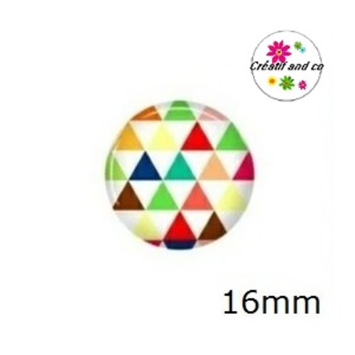 X2 cabochons à motif 16mm