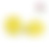 Clou oreille cercle jaune acrylique et tige argent 925