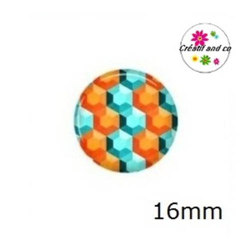 Cabochon à motif 16mm