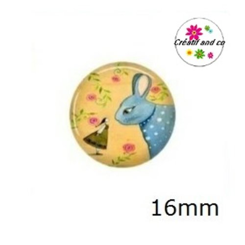 X2 cabochons à motif 16mm