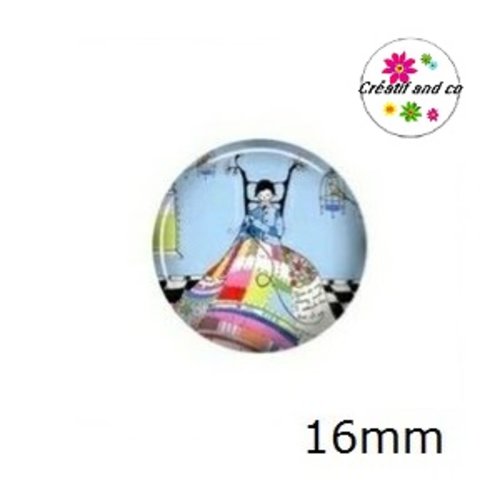 X2 cabochons à motif 16mm