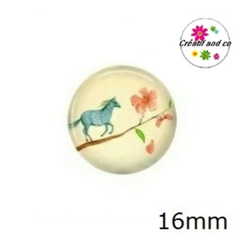 X2 cabochons à motif 16mm