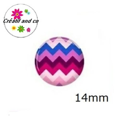 X2 cabochons à motif 14mm