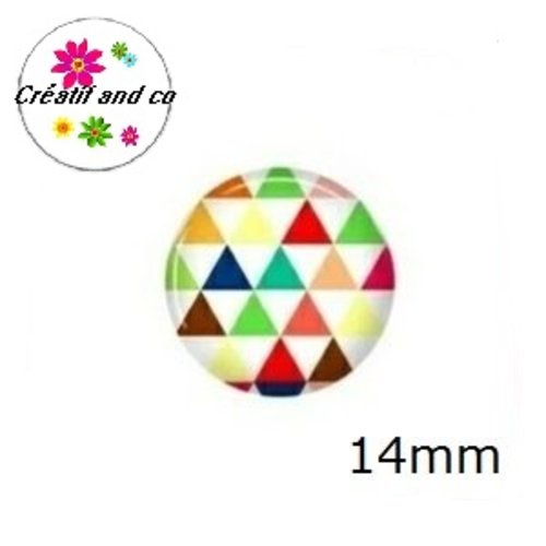X2 cabochons à motif 14mm