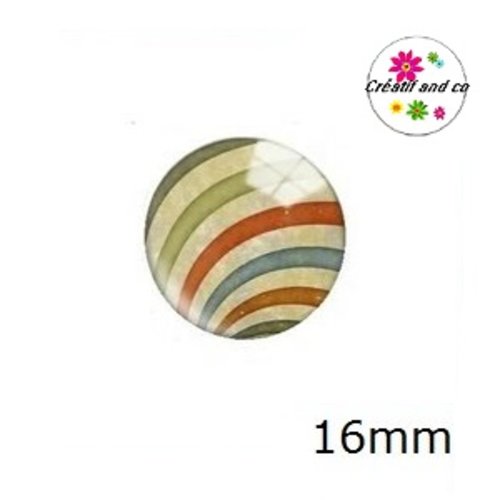 X2 cabochons à motif 16mm