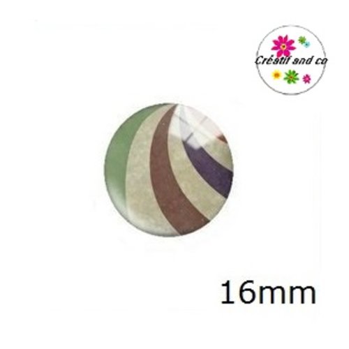 X2 cabochons à motif 16mm