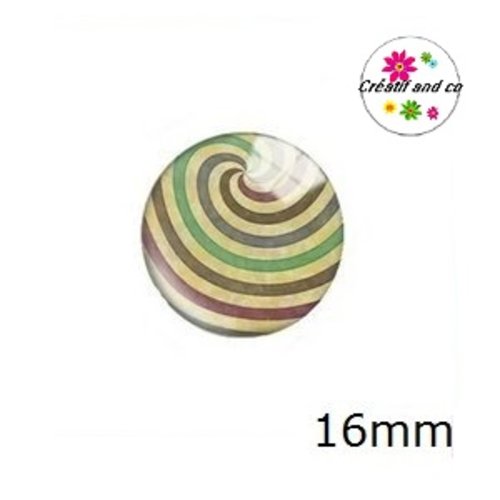 X2 cabochons à motif 16mm