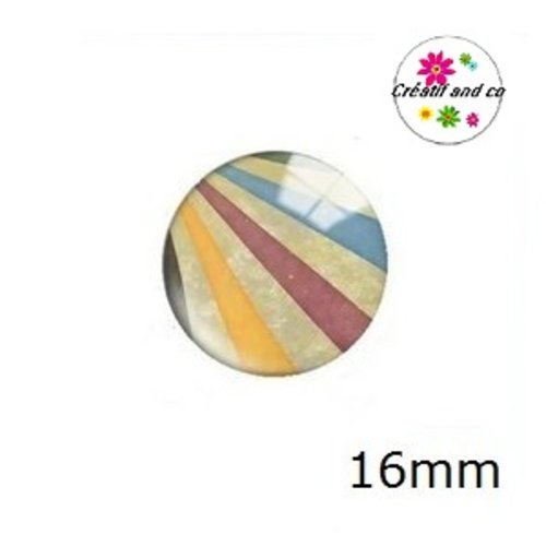 X2 cabochons à motif 16mm