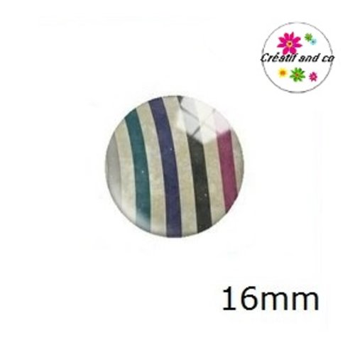 X2 cabochons à motif 16mm