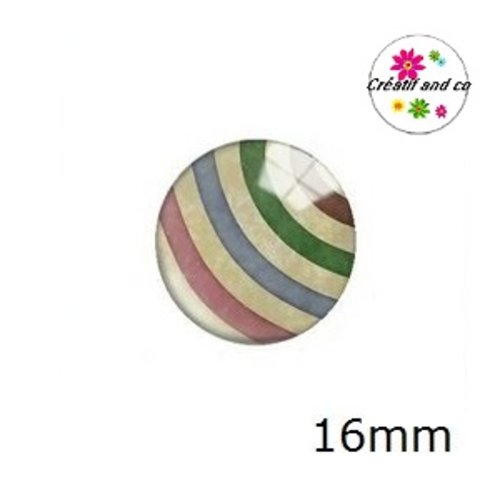 X2 cabochons à motif 16mm