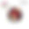 X2 cabochons fleuris 12mm