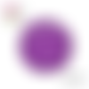 X2 cabochons étoiles blanches fond mauve 14mm