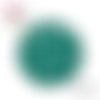 X2 cabochons étoiles blanches fond vert foncé 14mm