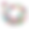 X55 perles heishi jaune fluo/gris/blanc/fuchsia/vert 6mm