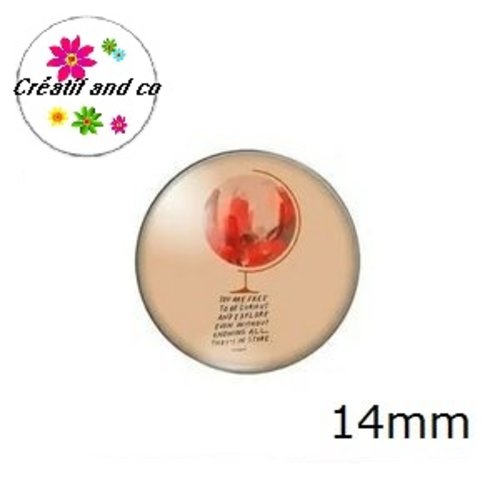X2 cabochons à motif 14mm