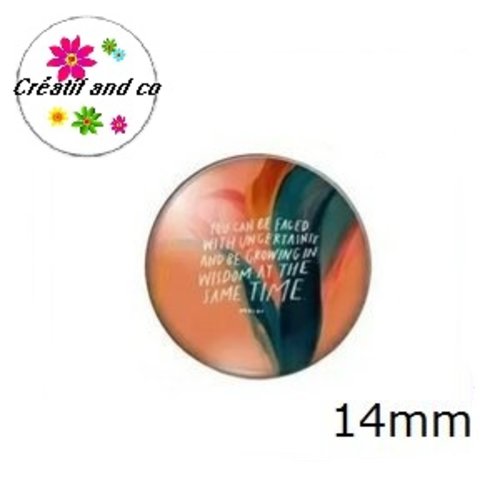 X2 cabochons à motif 14mm