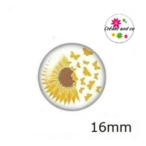 X2 cabochons pâquerette 16mm