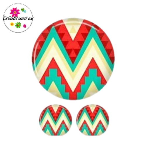 Lot cabochon à motif  25mm et 2 cabochons 12mm