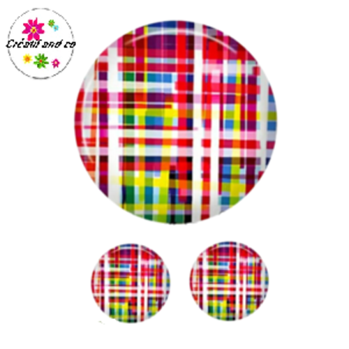 Lot cabochon à motif  25mm et 2 cabochons 12mm