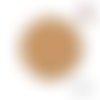 Cabochon marron clair à pois blanc 16mm