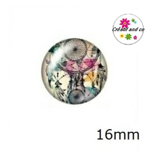 X2 cabochons attrape rêve 16mm