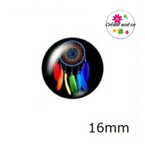 X2 cabochons attrape rêve 16mm