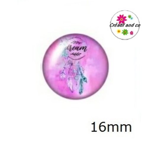 X2 cabochons attrape rêve 16mm