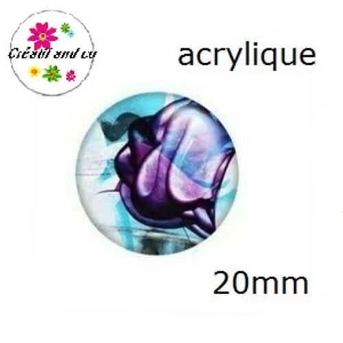 Cabochon art abstrait acrylique 20mm