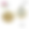Puce oreille bois naturel pour cabochon 12mm