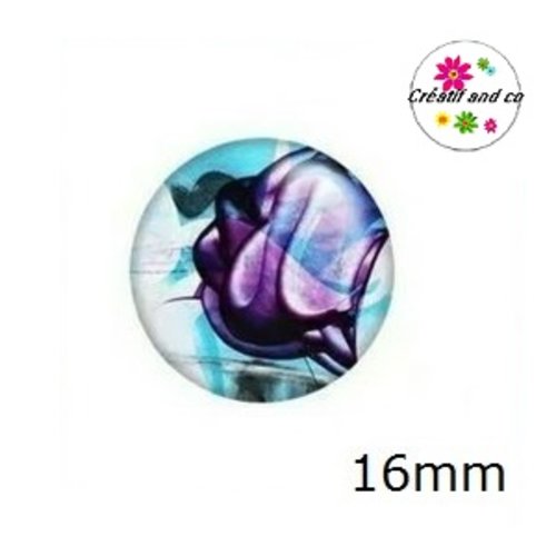 X2 cabochons art abstrait 16mm