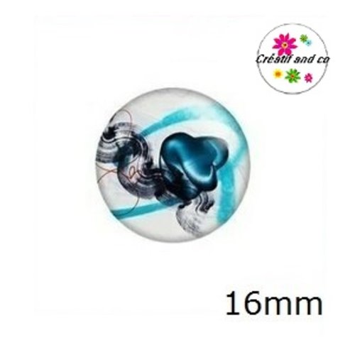 X2 cabochons art abstrait 16mm