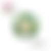 X2 cabochons fleuris 14mm