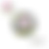 X2 cabochons fleuris 14mm
