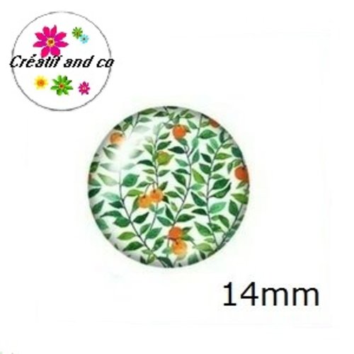X2 cabochons fruit 14mm